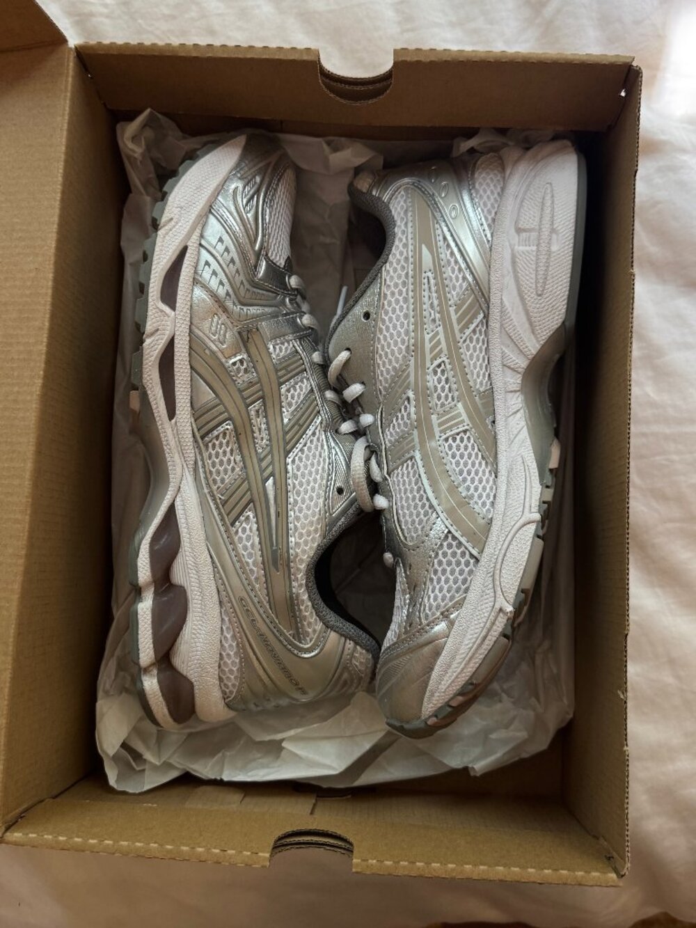 ASICS Gel-Kayano 14 White Moonrock Sneakers Women Size 10 Worn Once